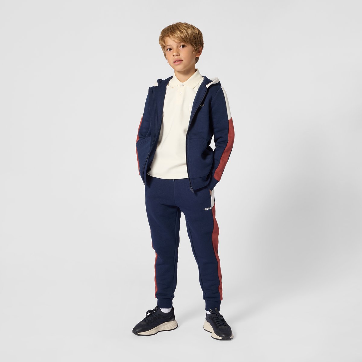 Polo manches courtes ivory, BOSS KIDSWEAR