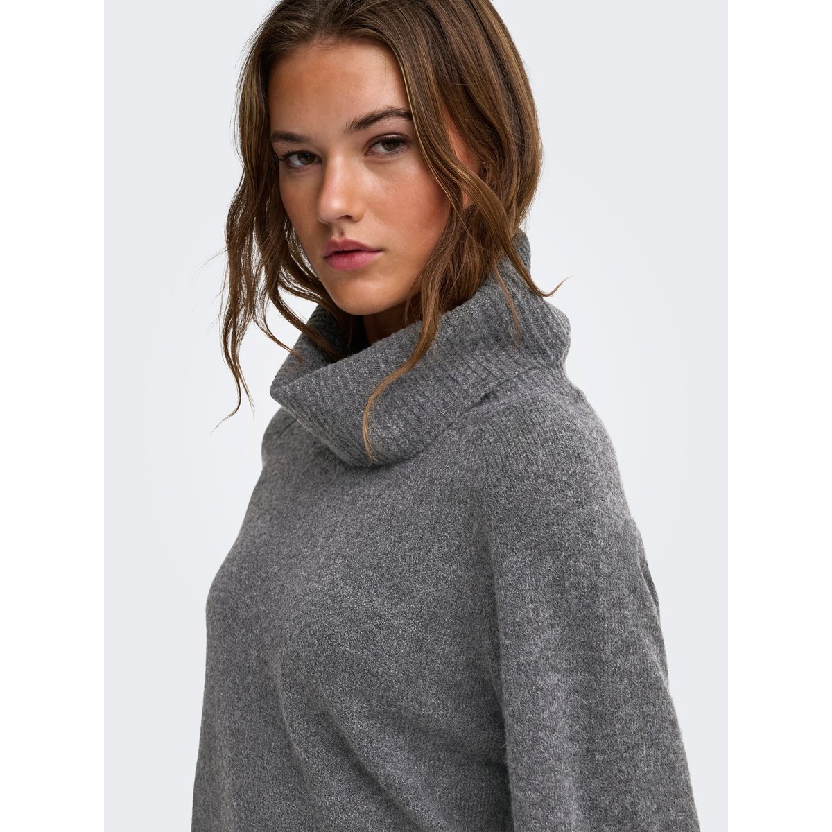 Pull En Maille dark grey melange, ONLY