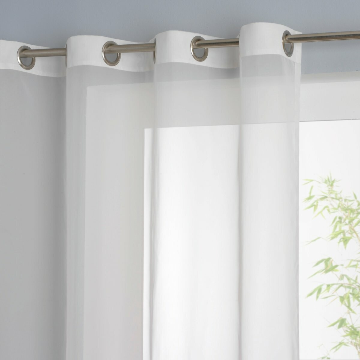 Voilage radiateur oeillets, Limpo blanc écru, SO'HOME