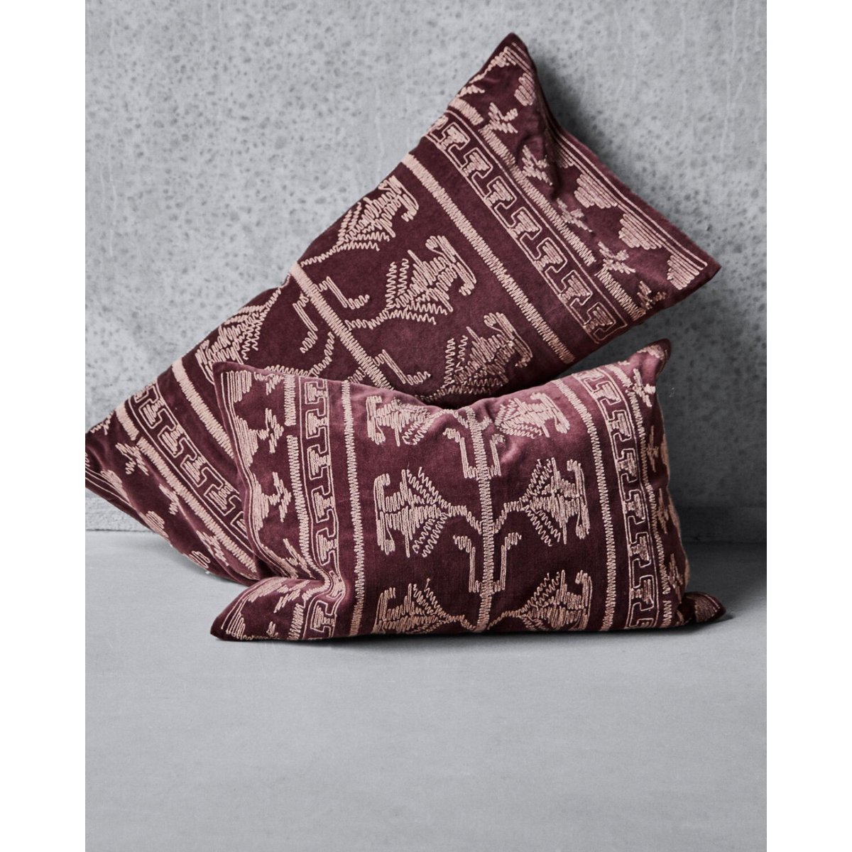 Coussin en coton 60x40 cm Harlov marron, HOUSE DOCTOR