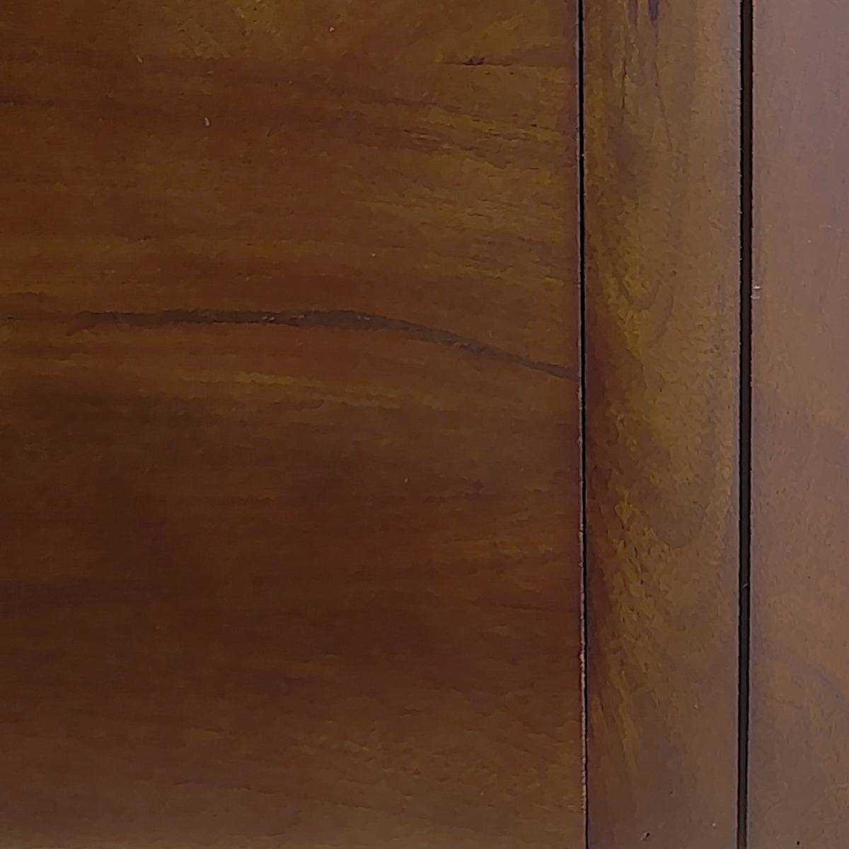 Meuble bar en bois de manguier et marbre SIENNE bois foncé, MADE IN MEUBLES