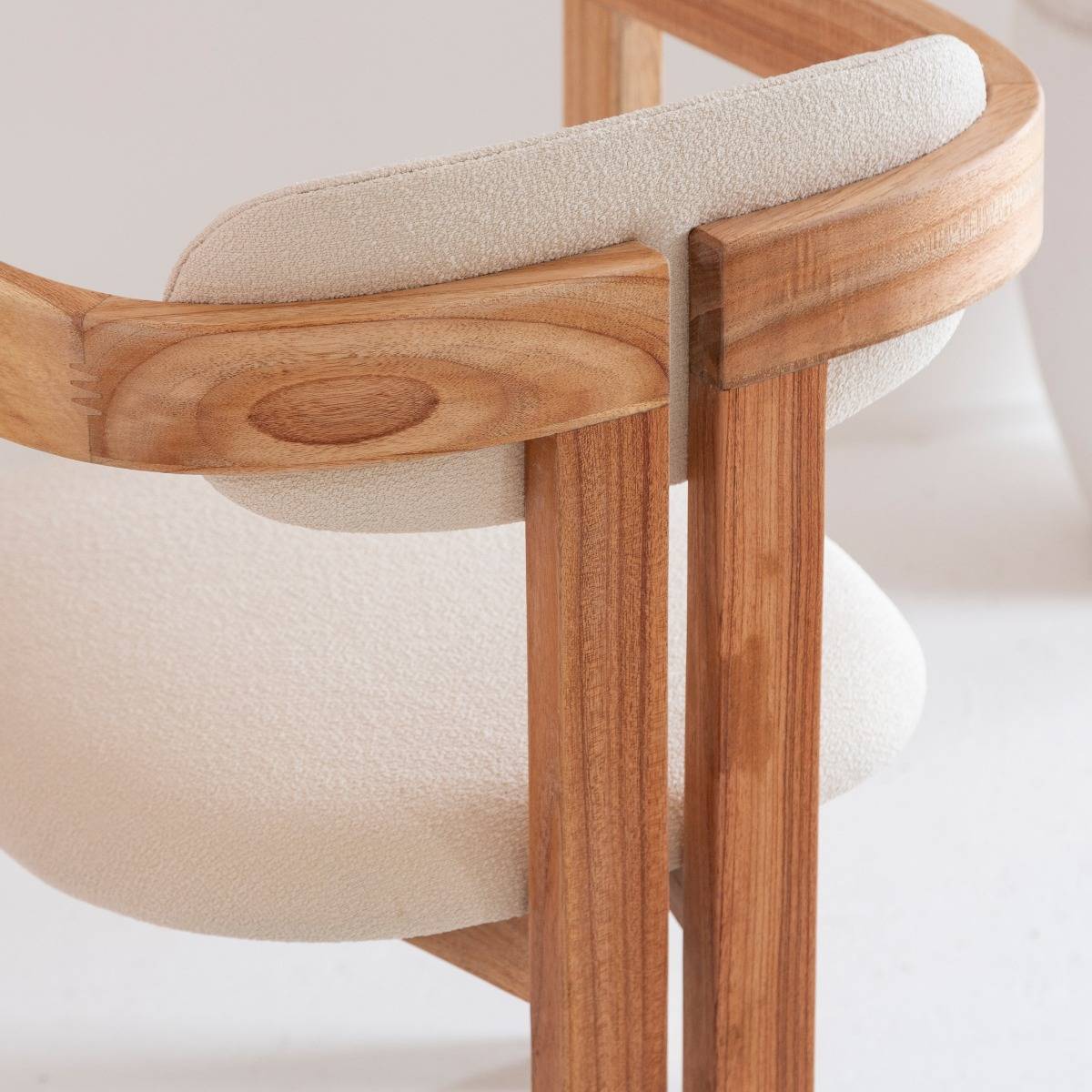 Lot de 2 chaises en bois de mindy SUZIE blanc, MADE IN MEUBLES 
