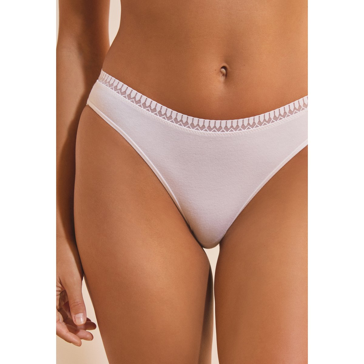 Culotte en coton biologique HAPPILY blanc, ETAM