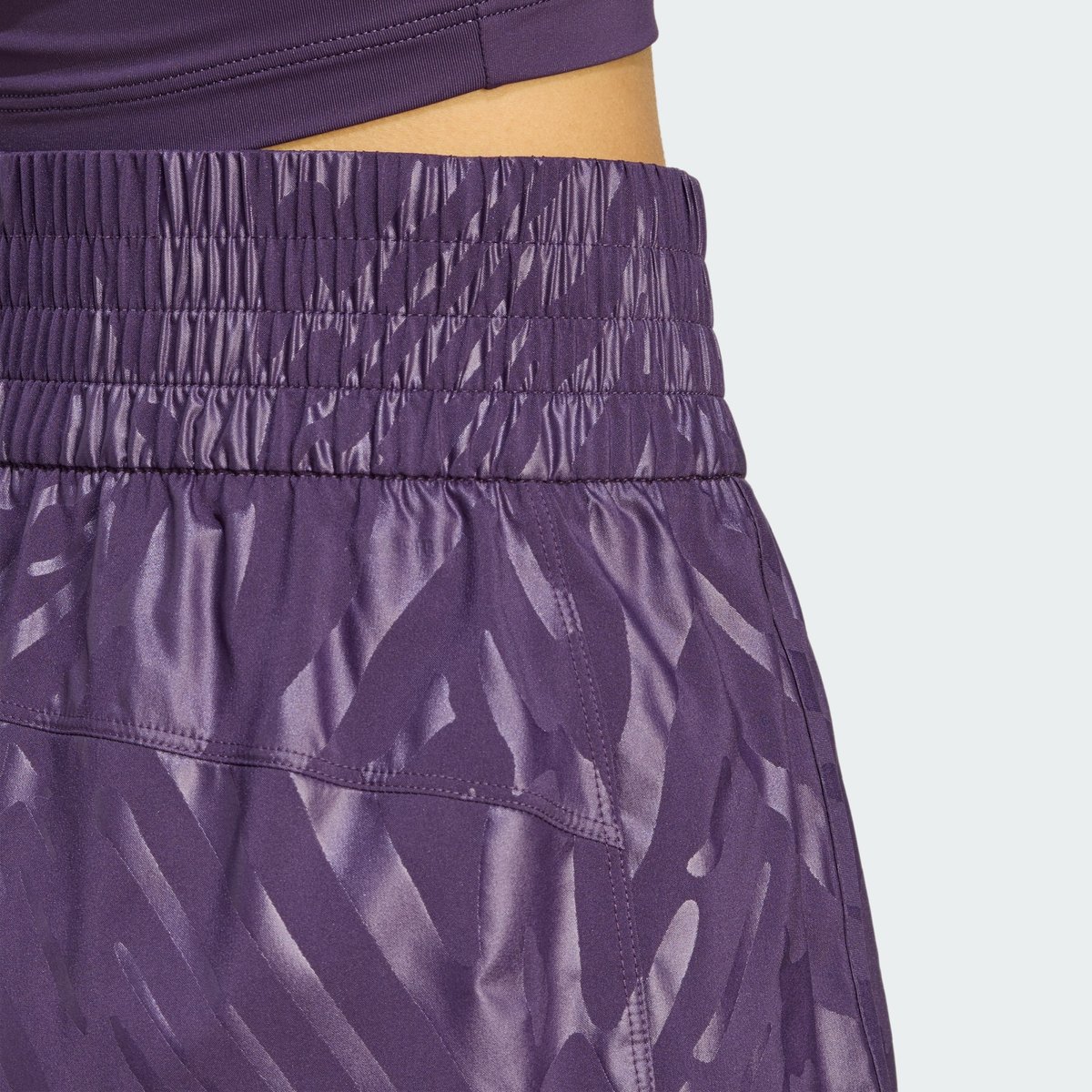 Short De Training Taille Haute Toile Imprimé Intégral Pacer Short De Training Taille Haute Toile Imprimé Intégral Pacer aurora plum, adidas Performance