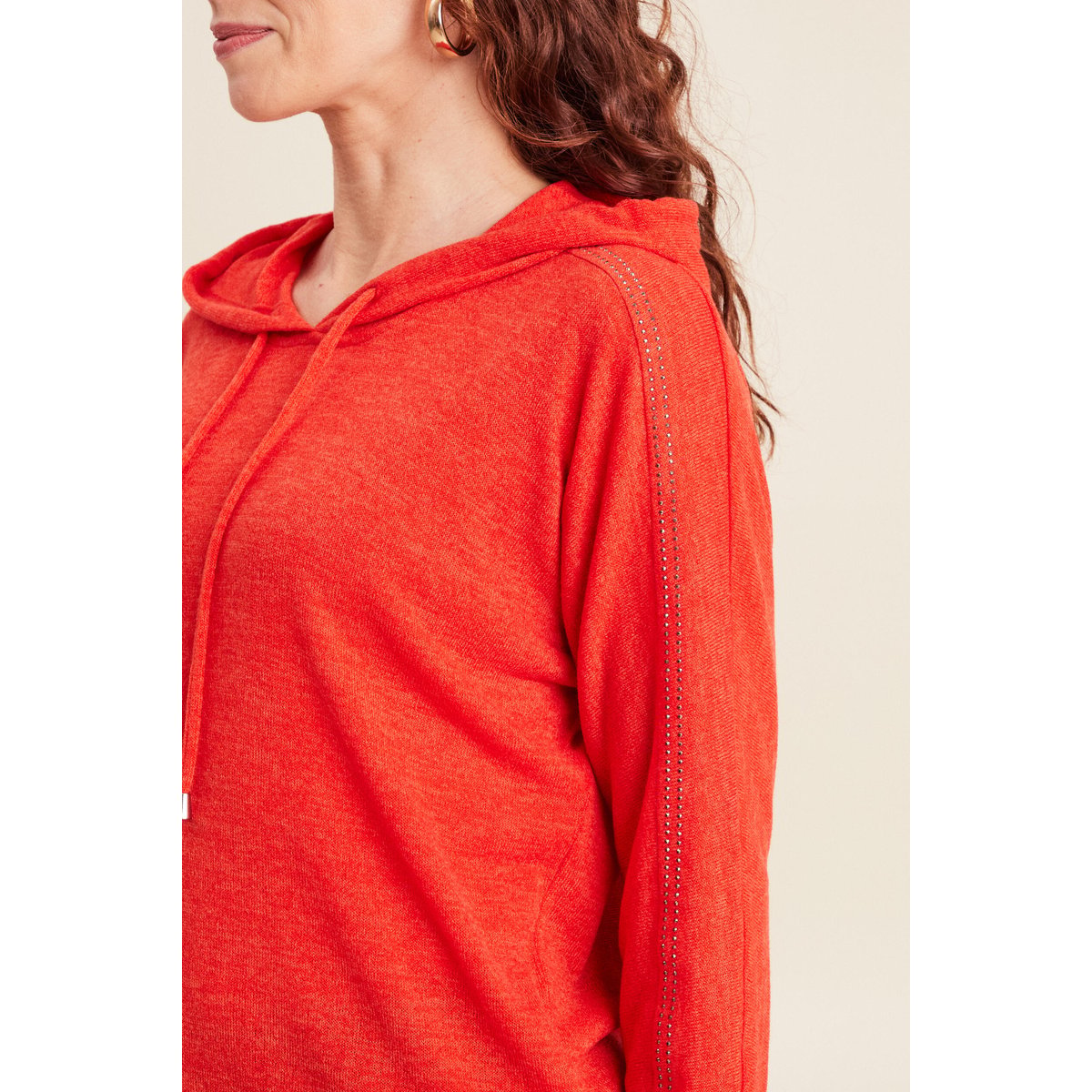 Sweat à capuche orange foncé, BREAL