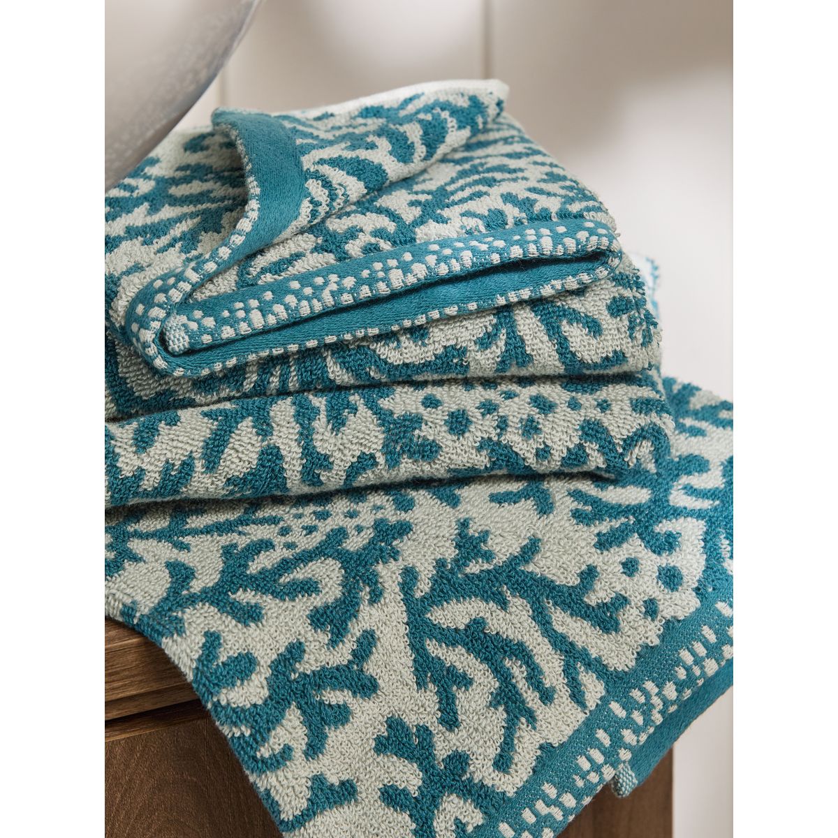 Serviette corail bleu sarcelle, NEXT
