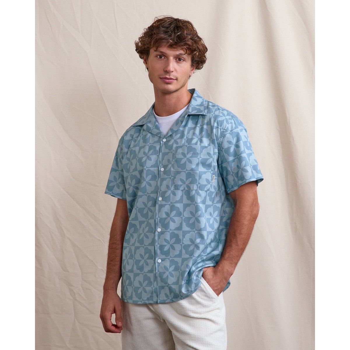 Chemise PAIOLIVE bleu moyen, FAGUO