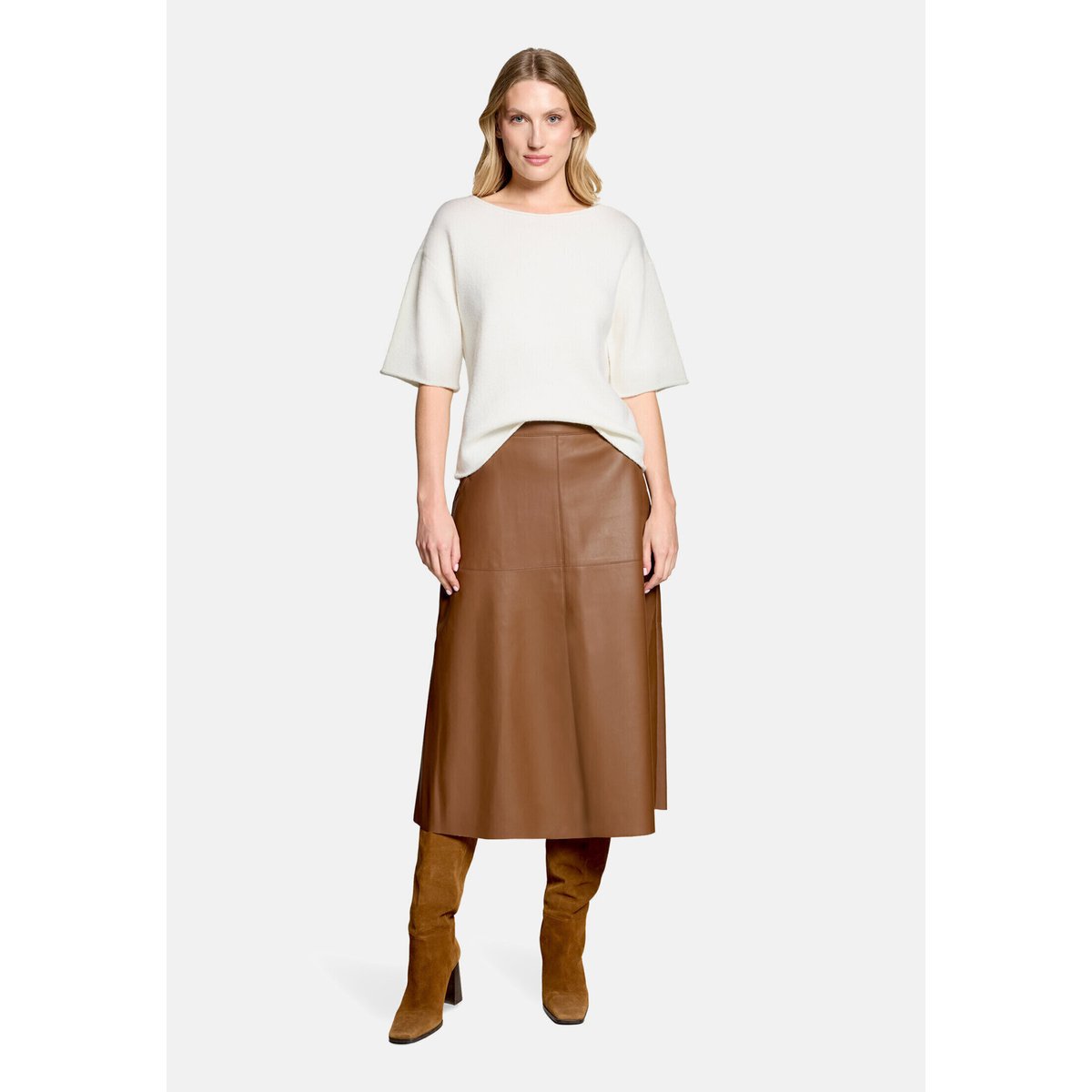 Pull-over en maille manches courtes blanc, BETTY BARCLAY