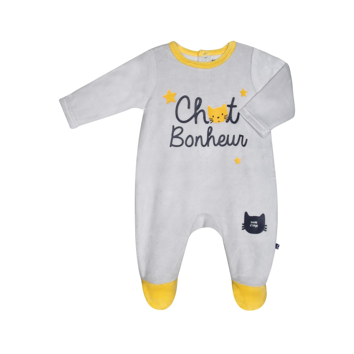 Pyjama bebe flavien gris, SUCRE D'ORGE