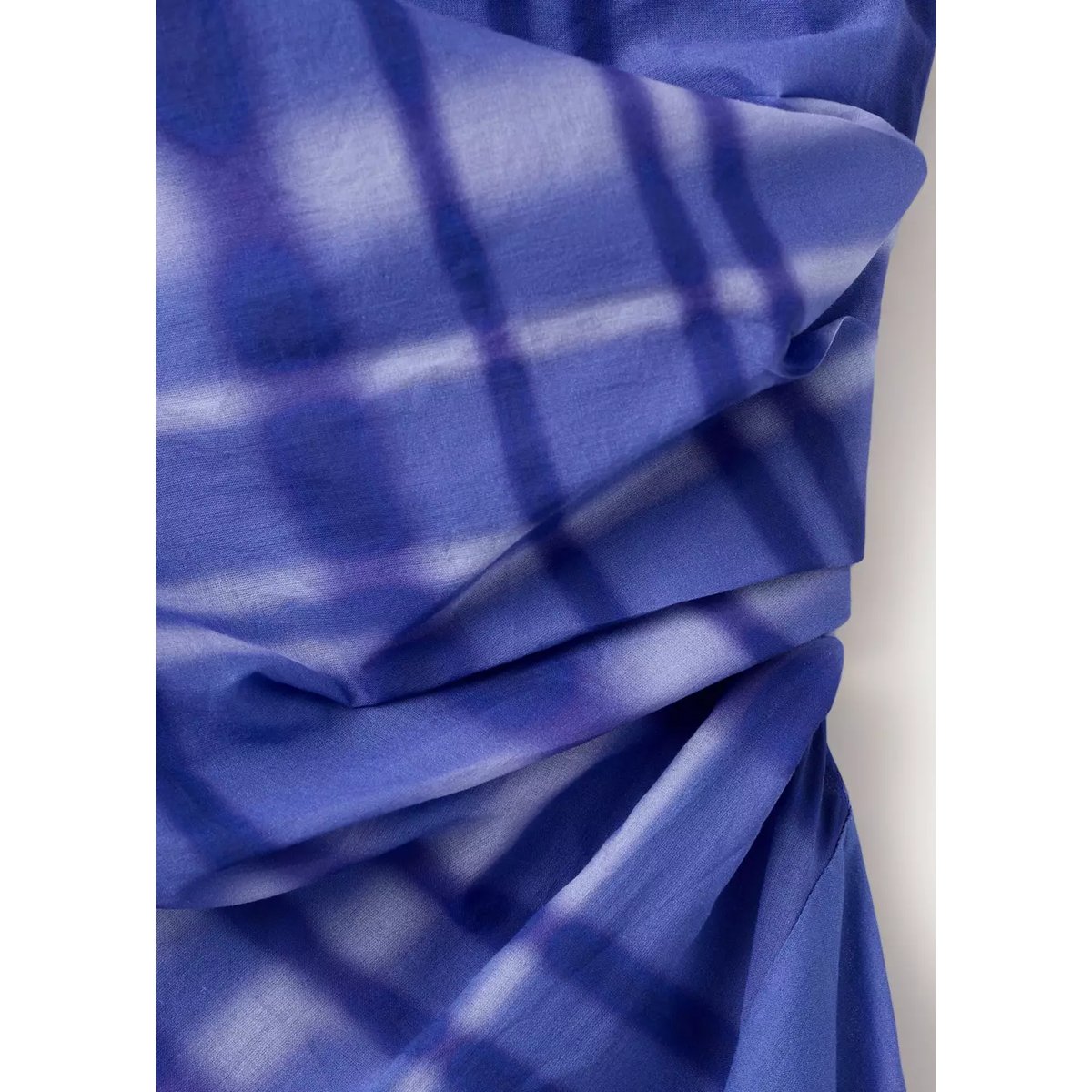 Robe 100 % coton imprimé bleu, MANGO
