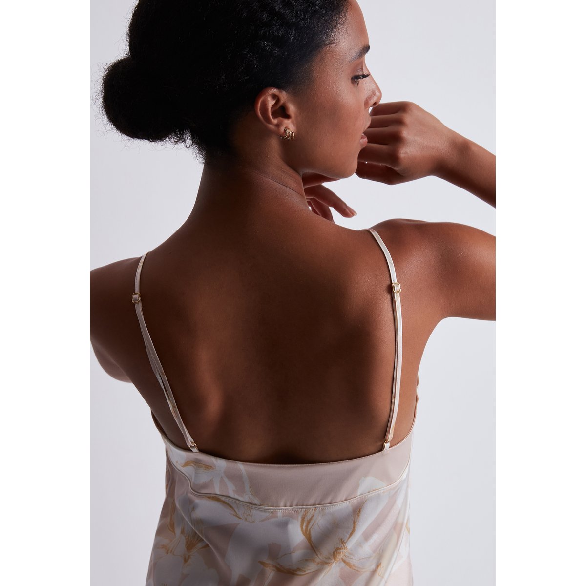 Top fines bretelles Silk By Night rose, AUBADE
