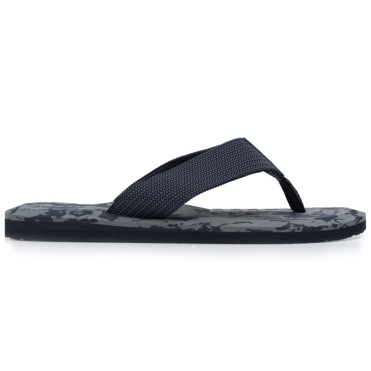 Tongs très confortables, tiges larges bleu marine, ISOTONER