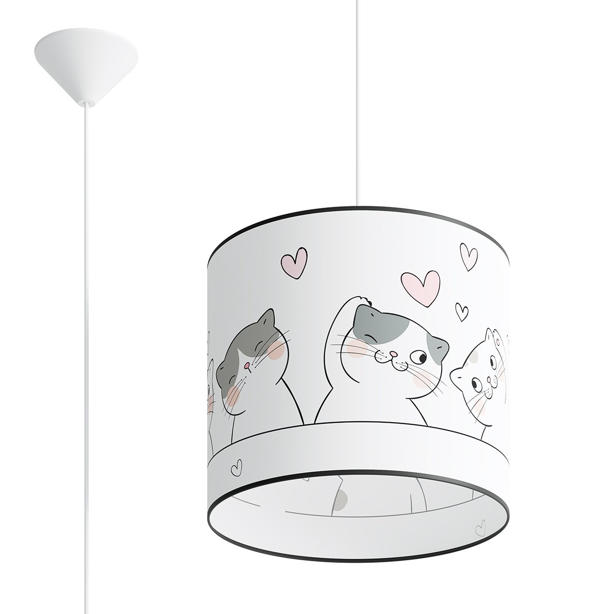 Suspension PVC Multicolore E27 1 Chat 3d 30 multicolore, EDEN
