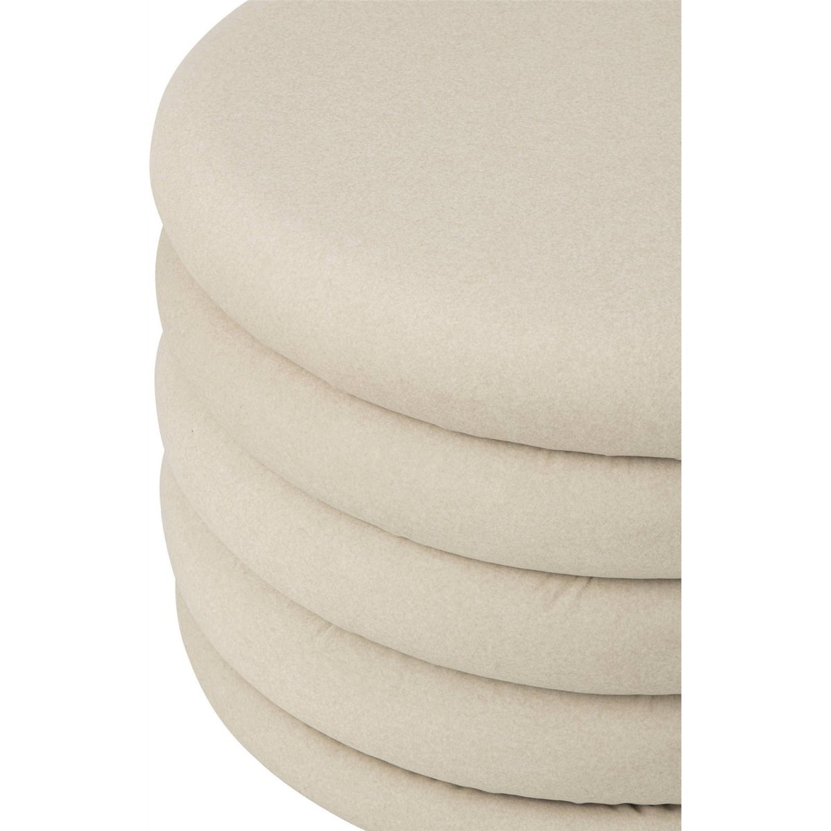 Pouf coffre en tissu bouclé écru, RECOLLECTION