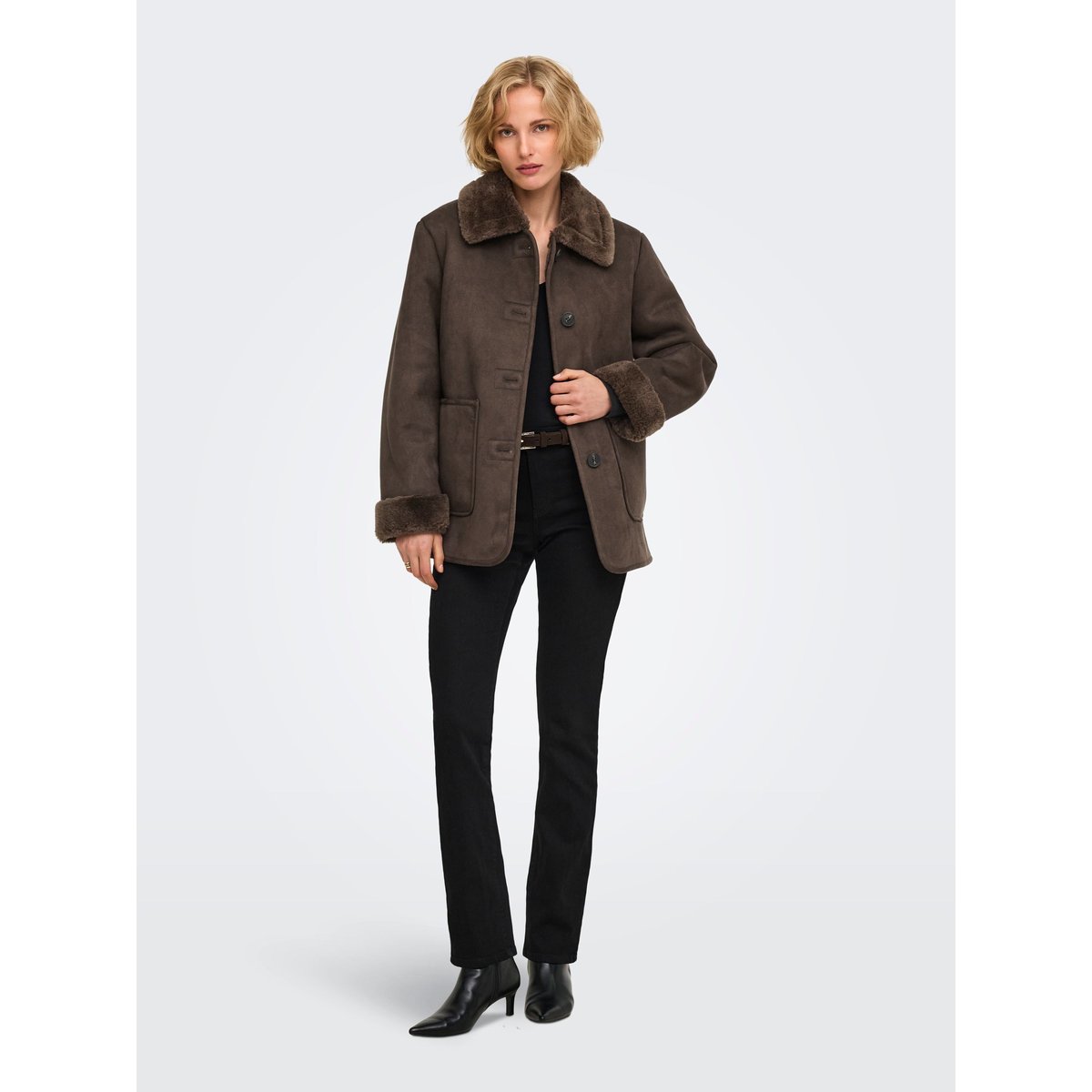 Manteau chocolate brown 1, ONLY