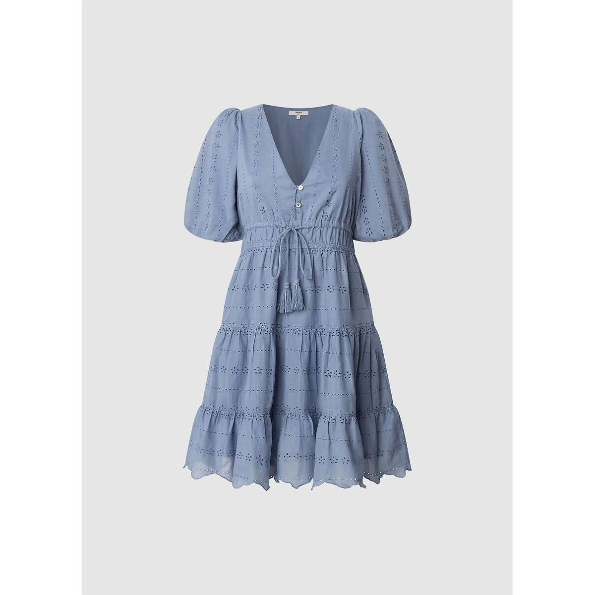Mini Dress with Balloon Sleeves ecru , PEPE JEANS
