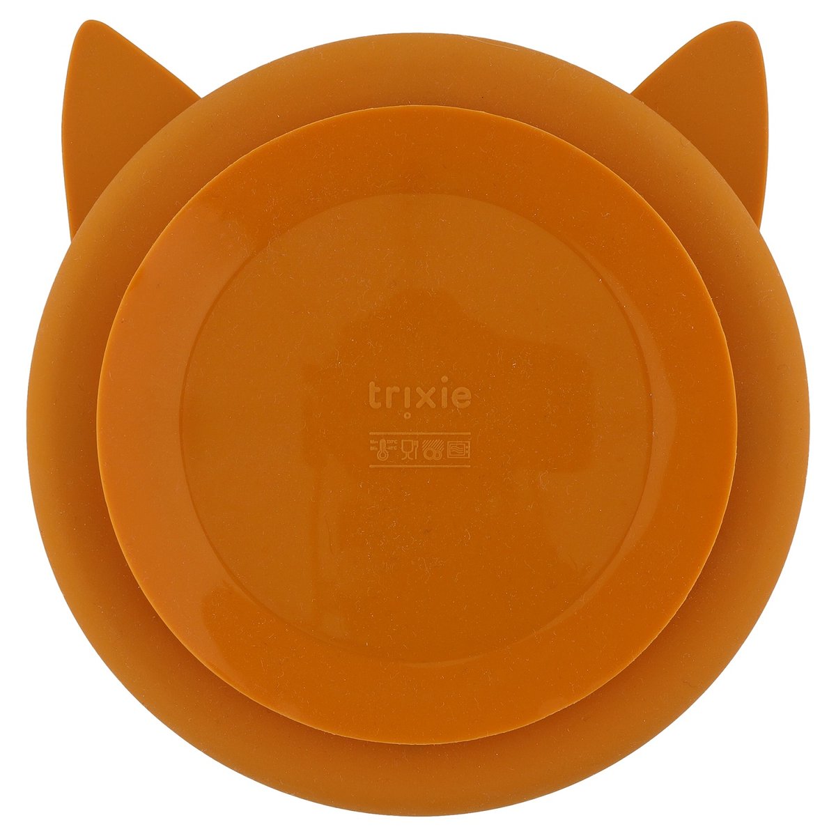 Assiette à compartiments Mrs. Cat orange, noir, blanc, TRIXIE