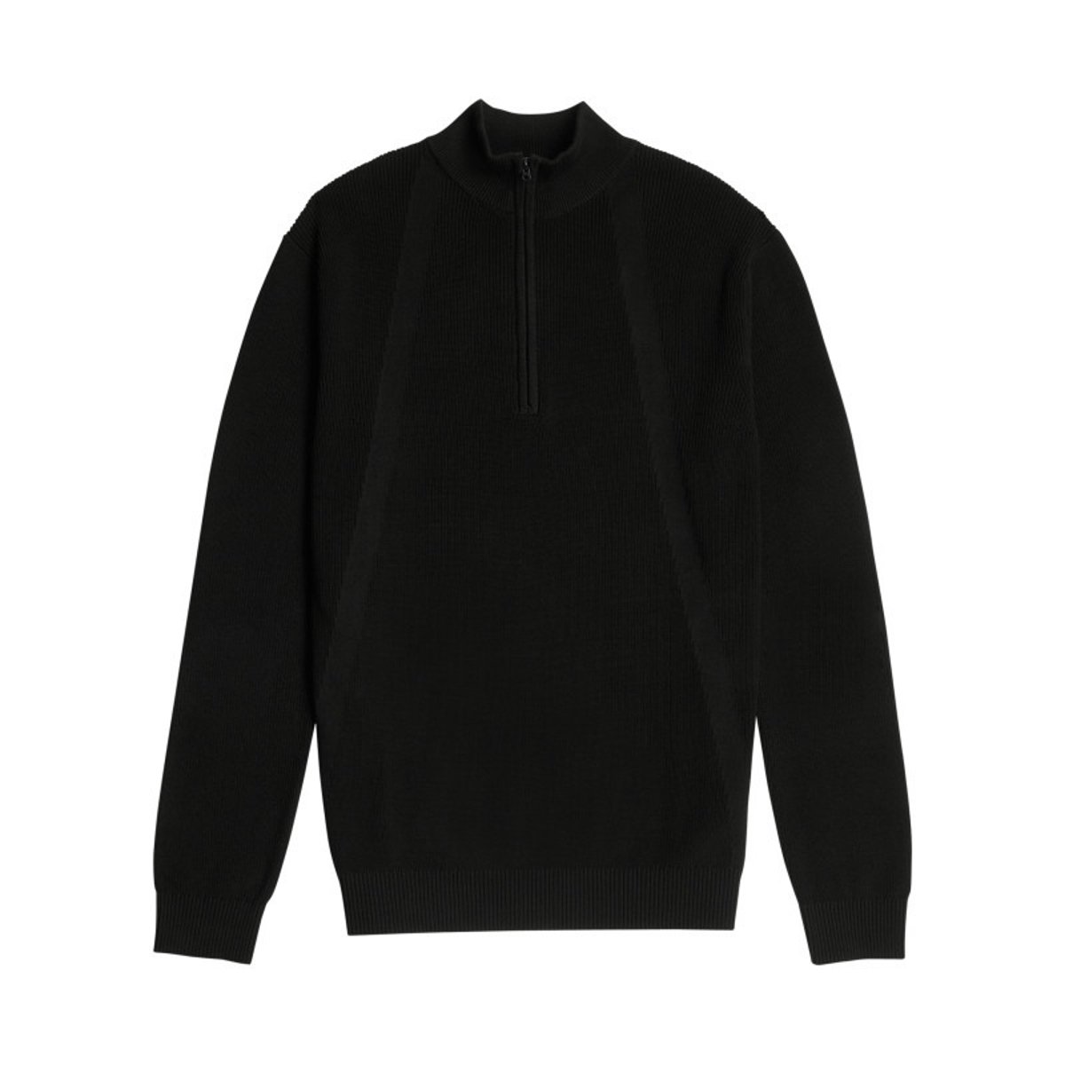 Pull en coton bleu marine en maille côtelée avec un col camionneur noir, G-Star RAW