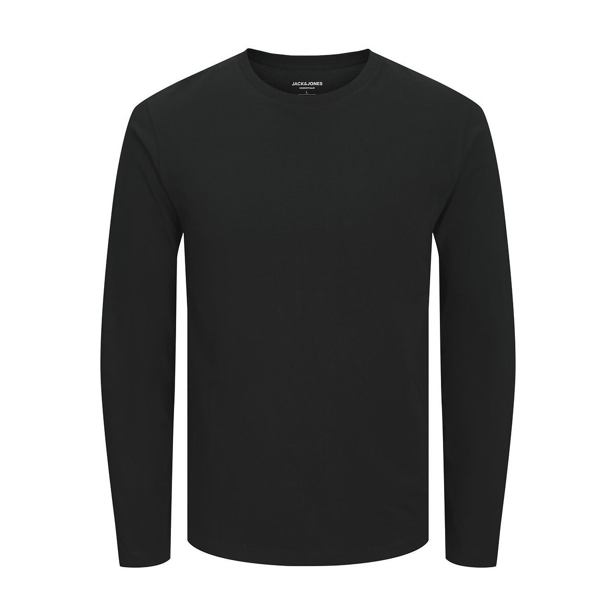 Set van 2 T-shirts met lange mouwen zwart + wit, JACK & JONES