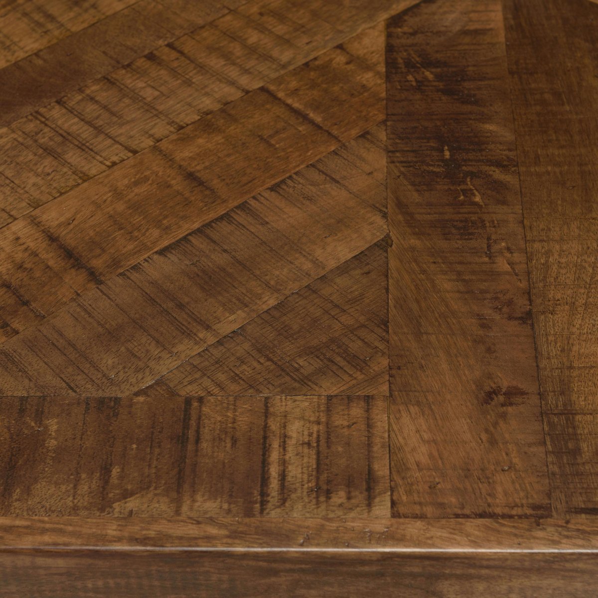 Table de repas rectangulaire bois recyclé marqueterie 220 cm KORKAI bois naturel, PIER IMPORT