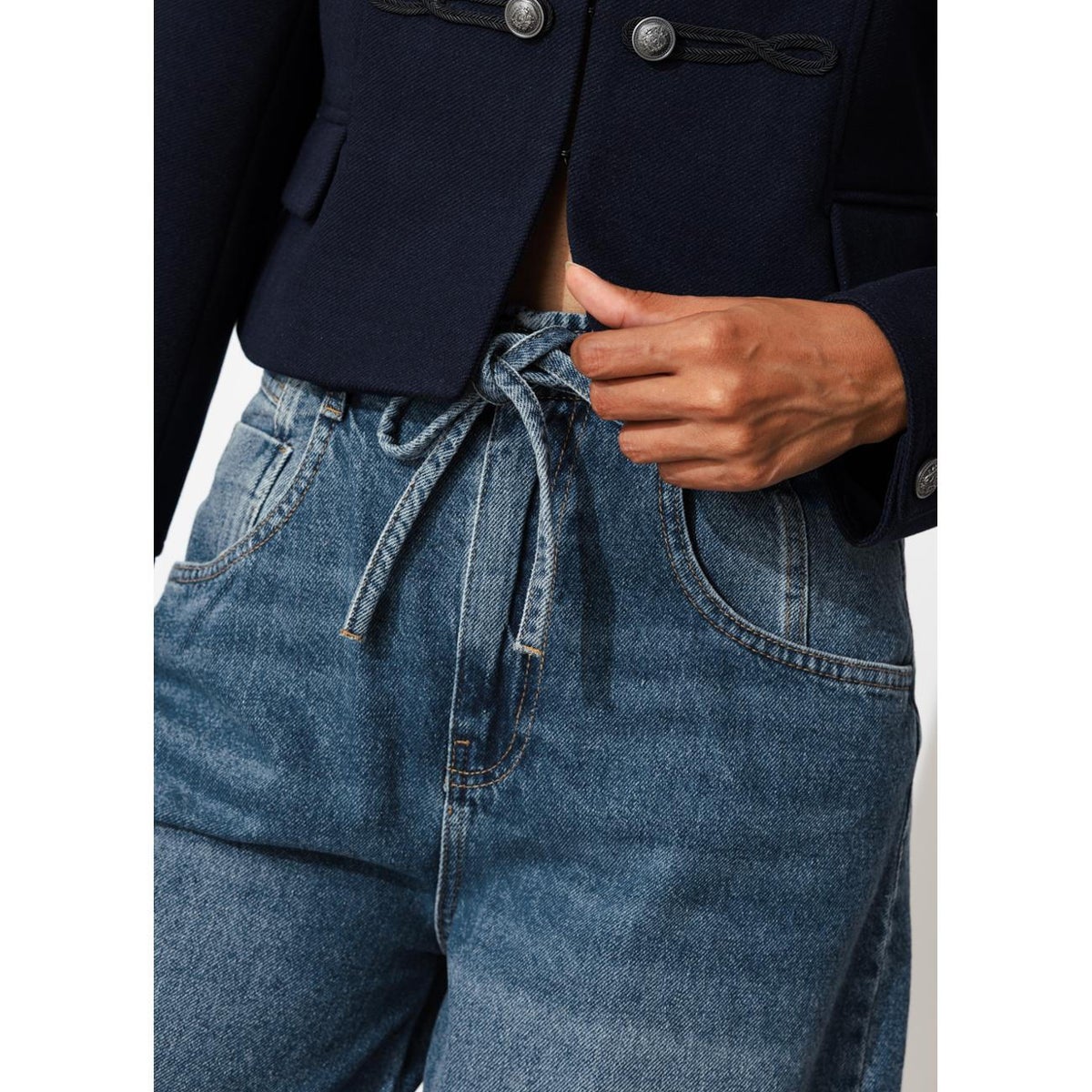 Jean balloon taille haute jean brut, PROMOD
