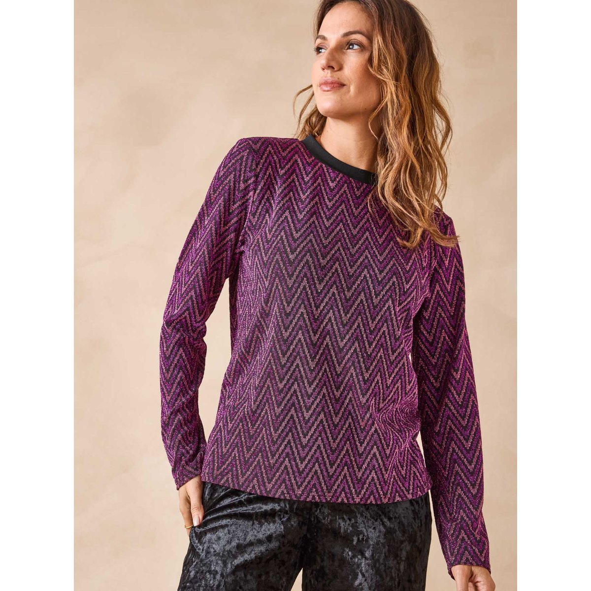 Tee-shirt manches longues femme imprimé rose, DAXON