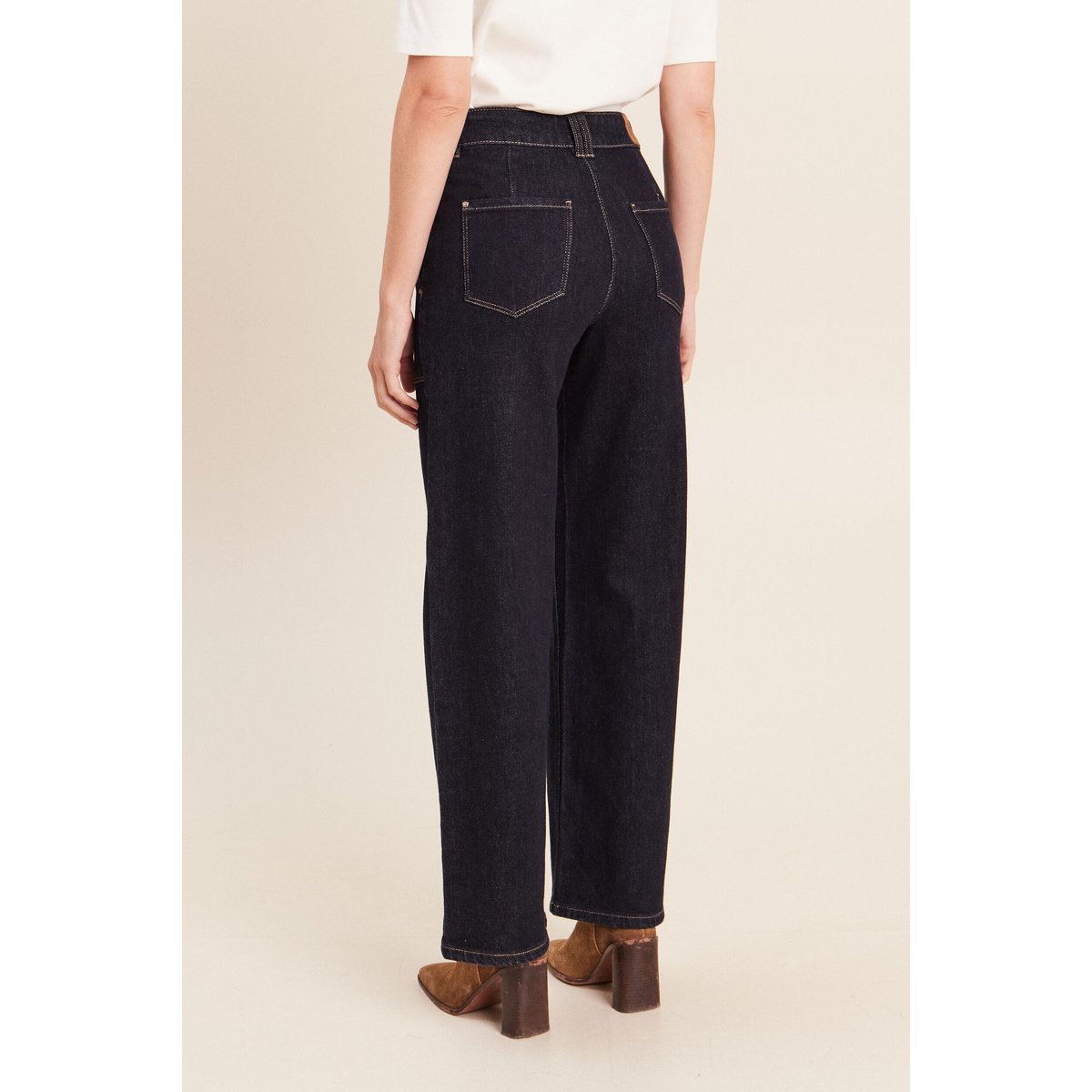 Jean taille haute denim brut, BREAL