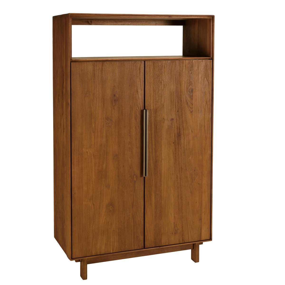 Buffet 2 portes 1 étagère ouverte 90x155cm en bois de teck recyclé SWING bois naturel, PIER IMPORT