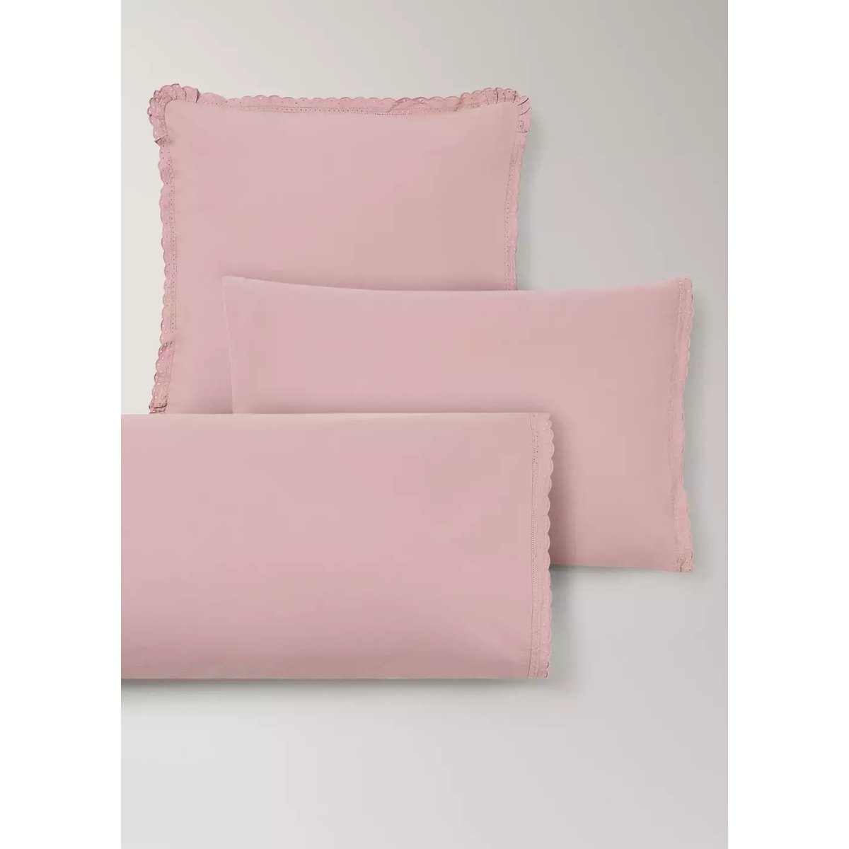 Taie d’oreiller percale de coton 50x75 cm violet clair/pastel, MANGO HOME