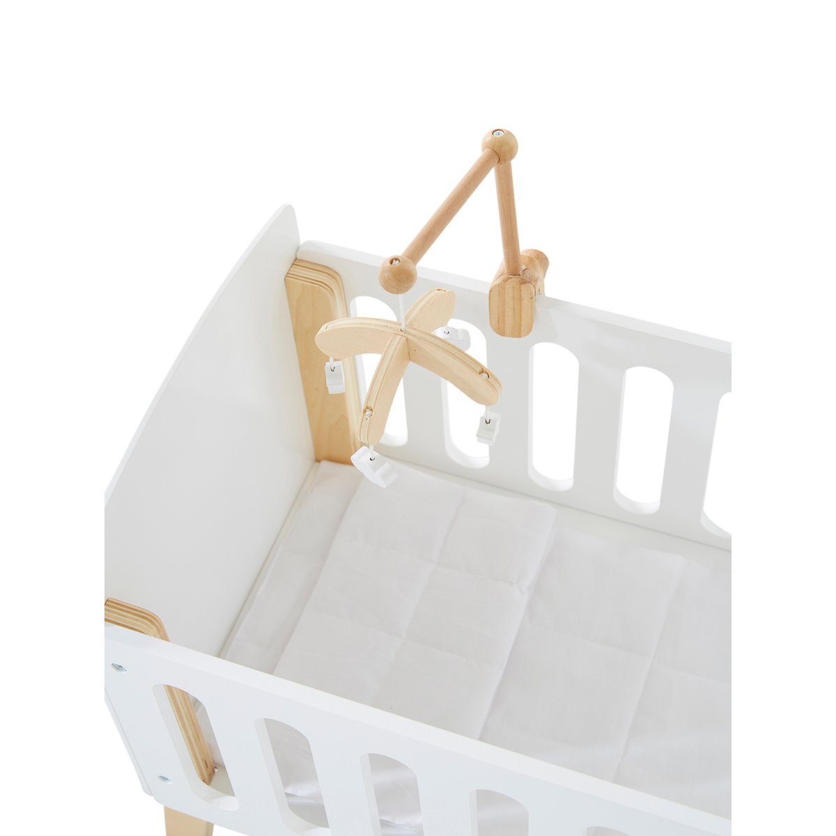 Mobile pour lit poupon en bois blanc, VERTBAUDET