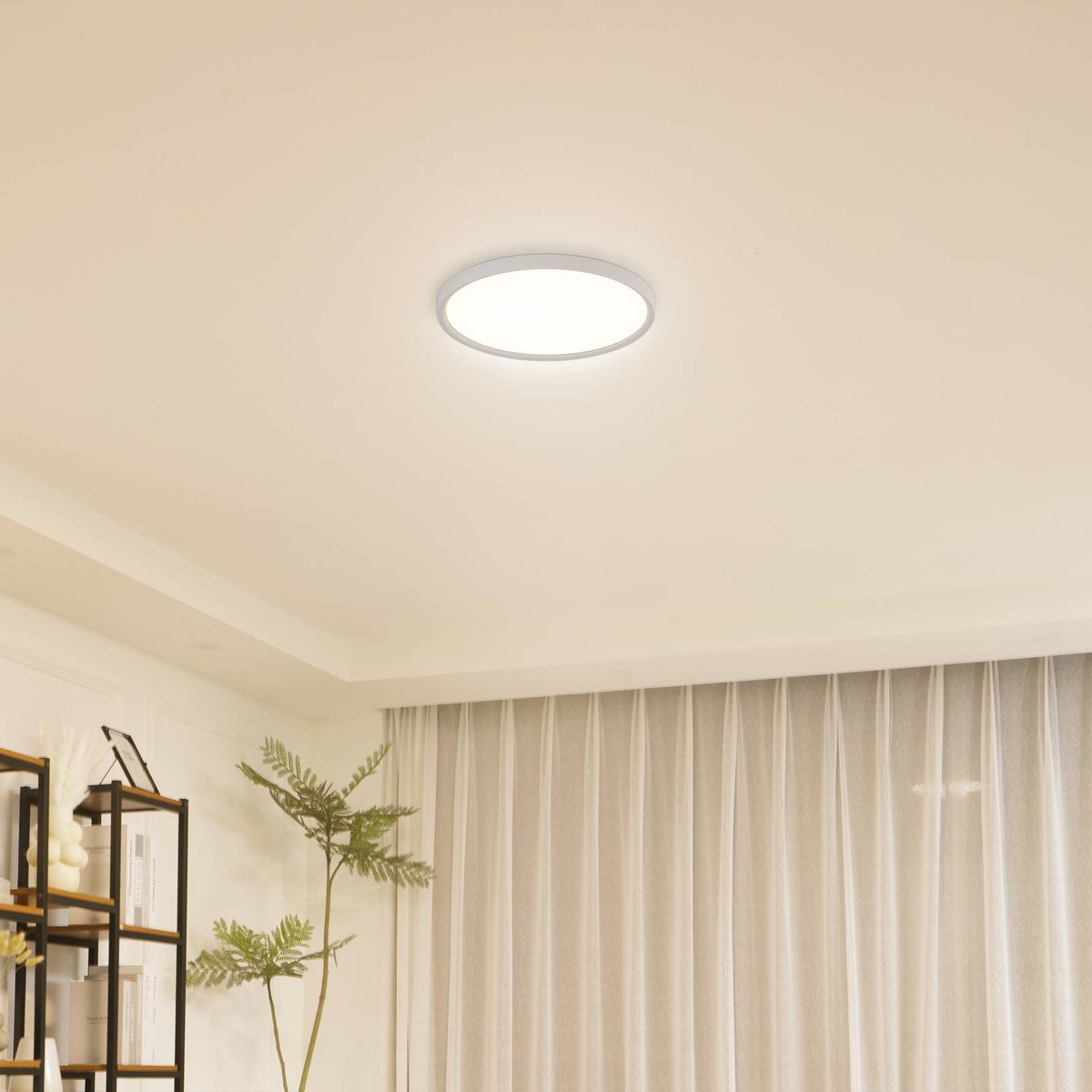 Plafonnier  moderneLED, Pravin blanc mat, LINDBY
