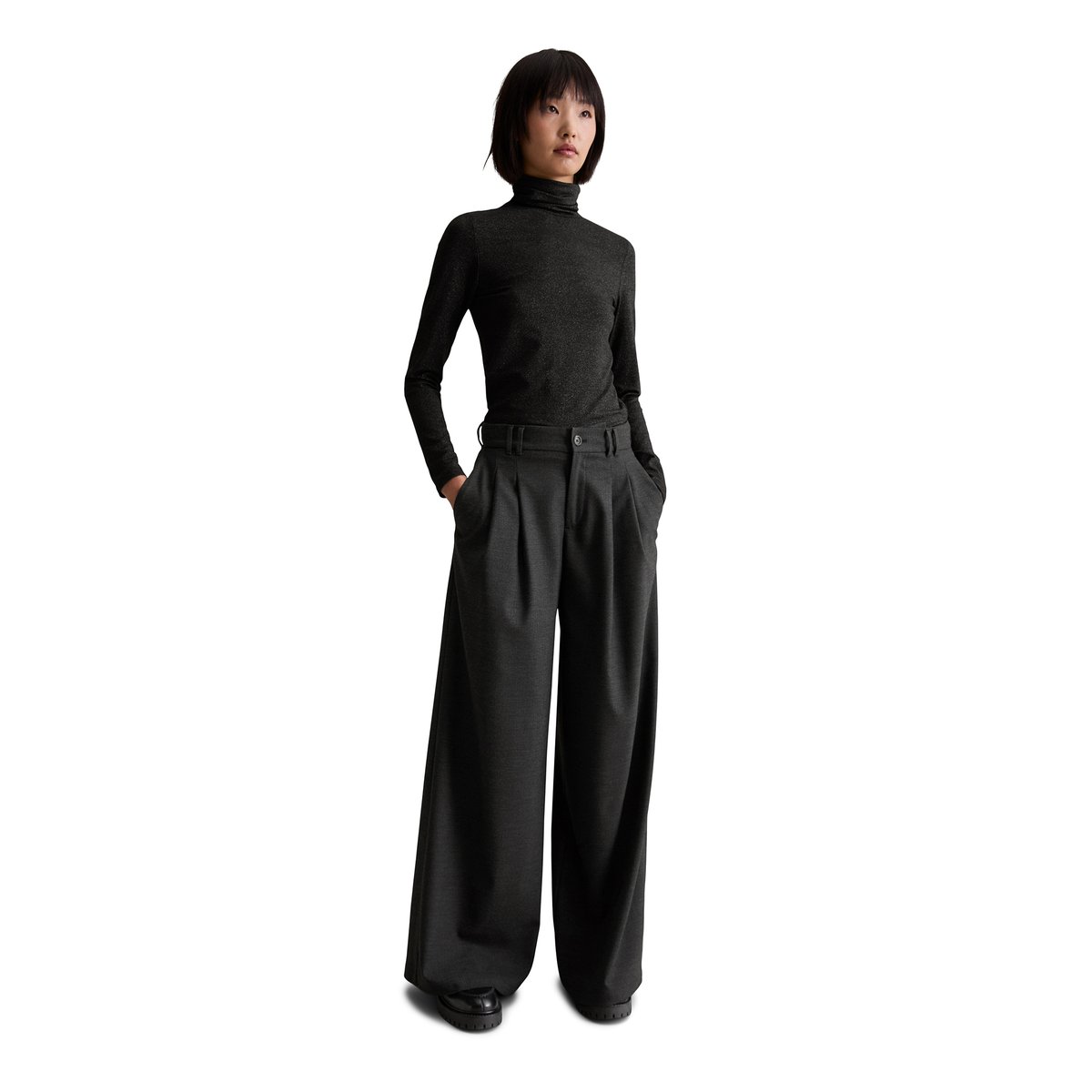 Pantalon de style costume relaxed avec une part de viscose gris, MARC O’POLO DENIM