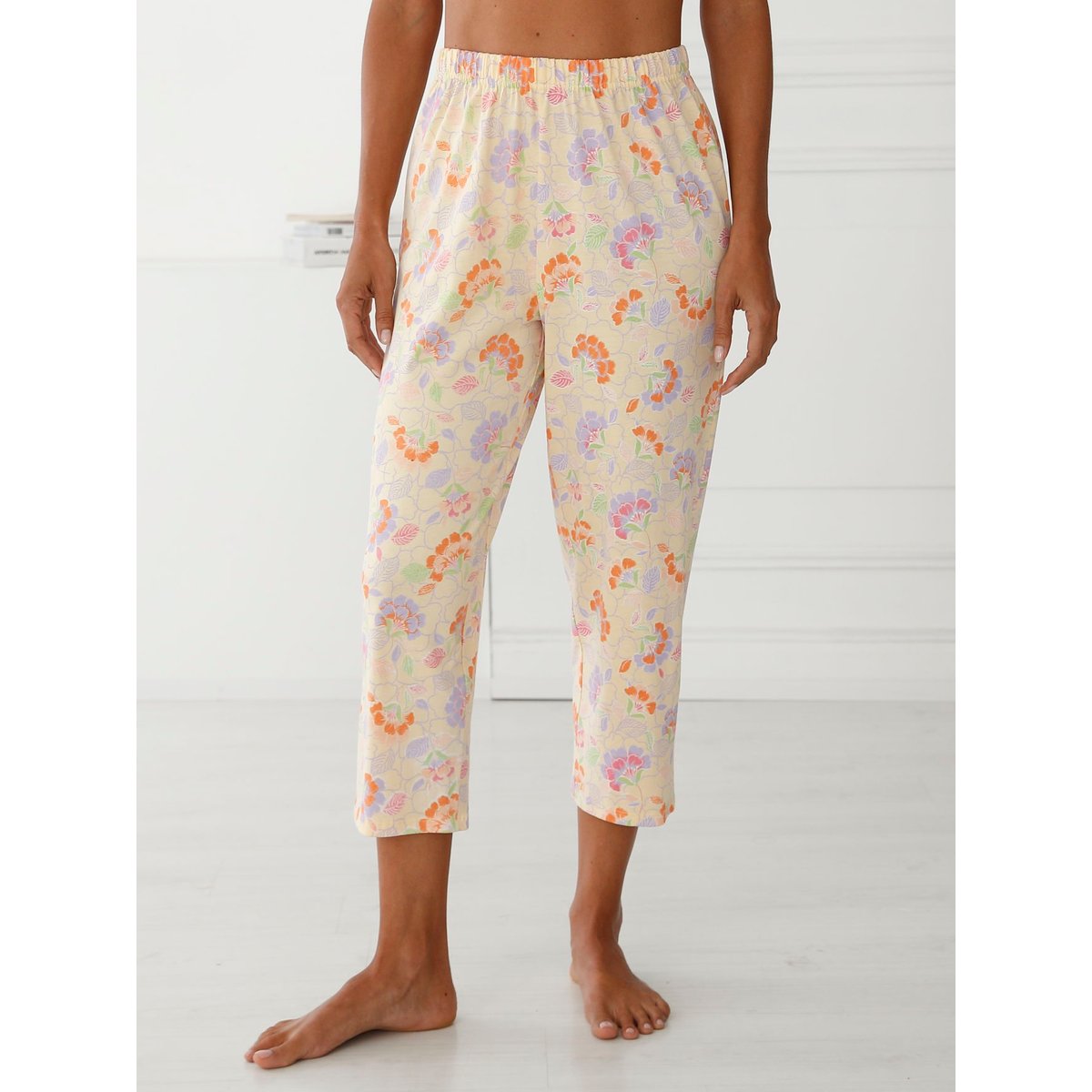 Pyjacourt femme en maille coton imprimé lilas, DAXON