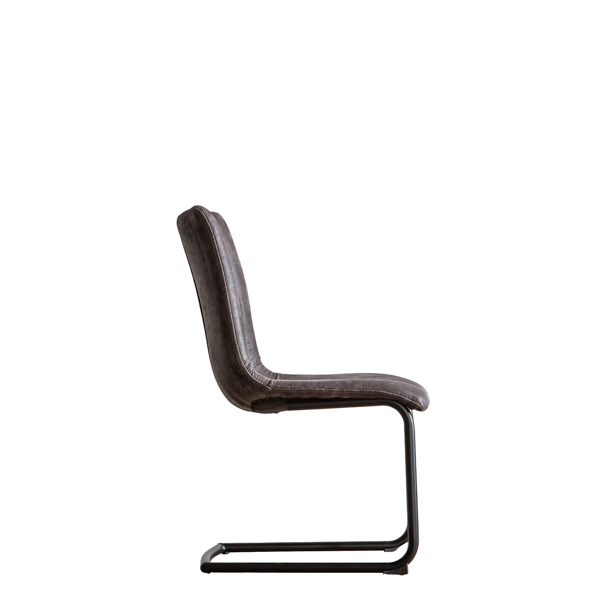 Darcy Retro Leather Cantilever Dining Chairs (Set of 2) grey, SO'HOME
