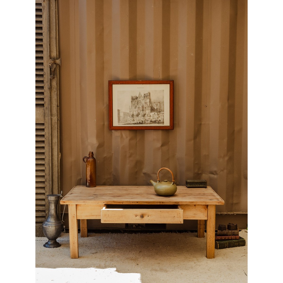 Table basse en bois Léonie N°1058 - Bon état bois clair, DEBONGOUT