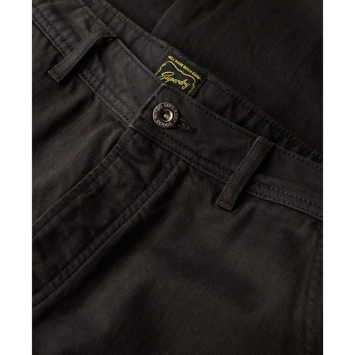 The Merchant Store-Pantalon workwear à cinq poches noir, SUPERDRY
