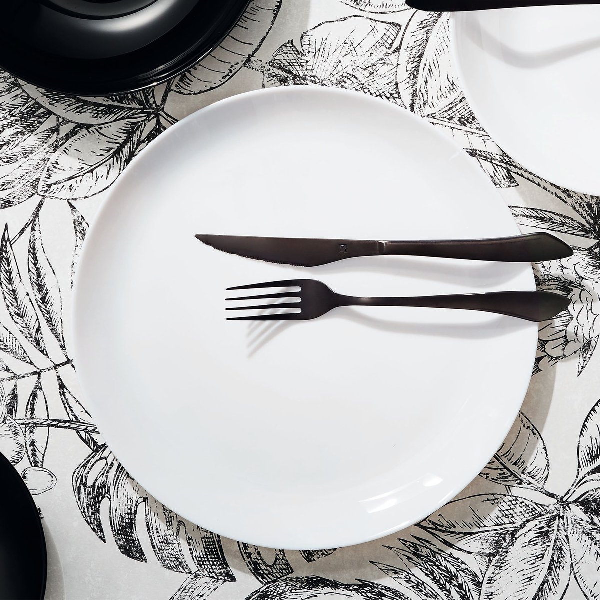 6 assiettes plates blanches 25cm -DIWALI blanc, LUMINARC