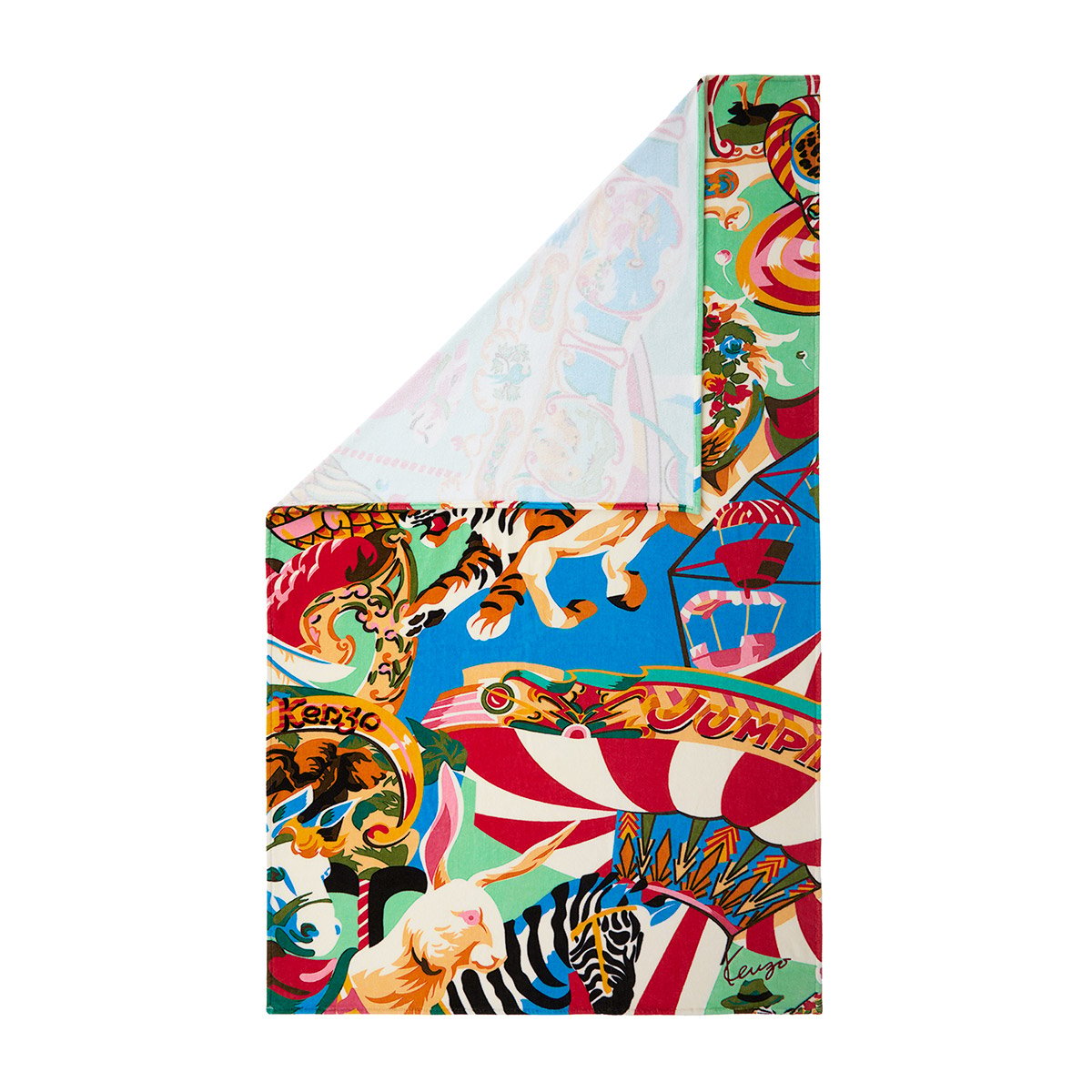 Serviette de plage en velours, K CIRCUS multicolore, KENZO HOME
