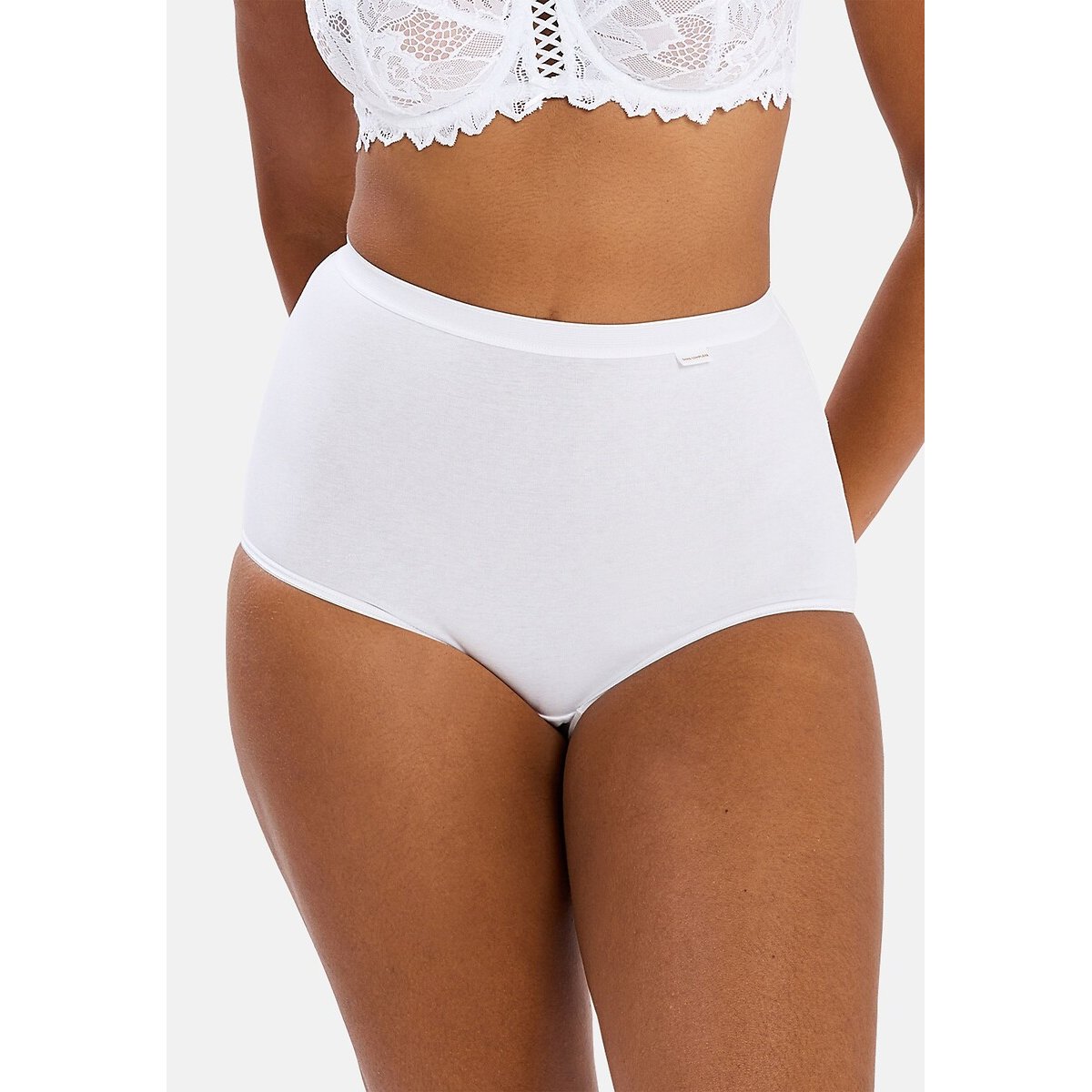 Pack of 3 Simplement Full Knickers in Organic Cotton white + white + white, SANS COMPLEXE