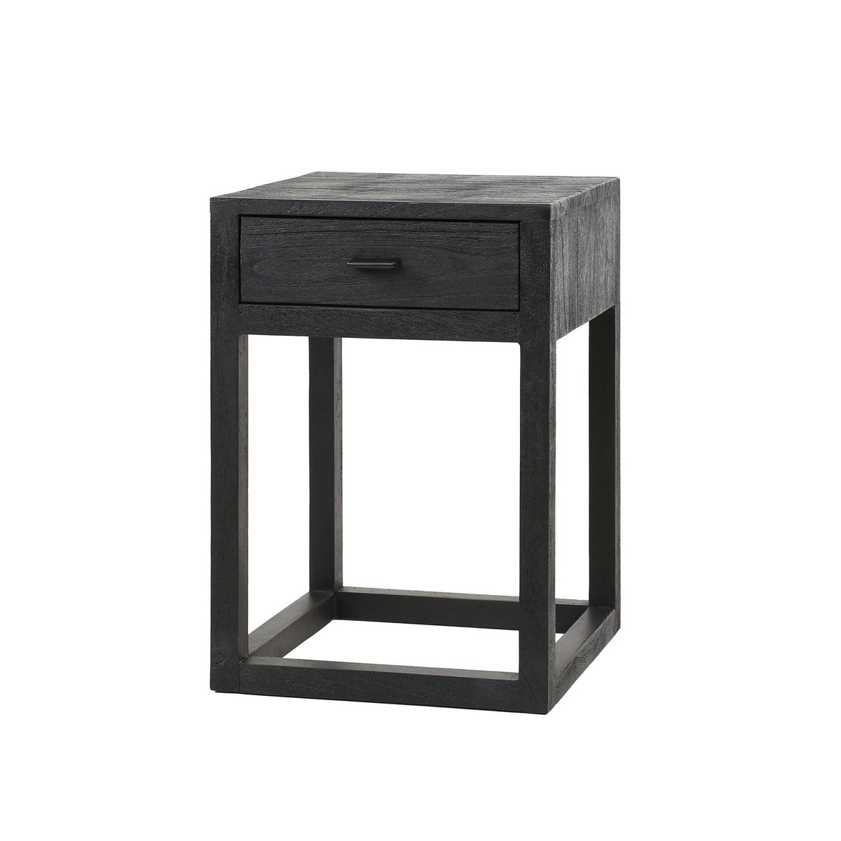 Table de chevet noire en bois WOODY noir, PIER IMPORT