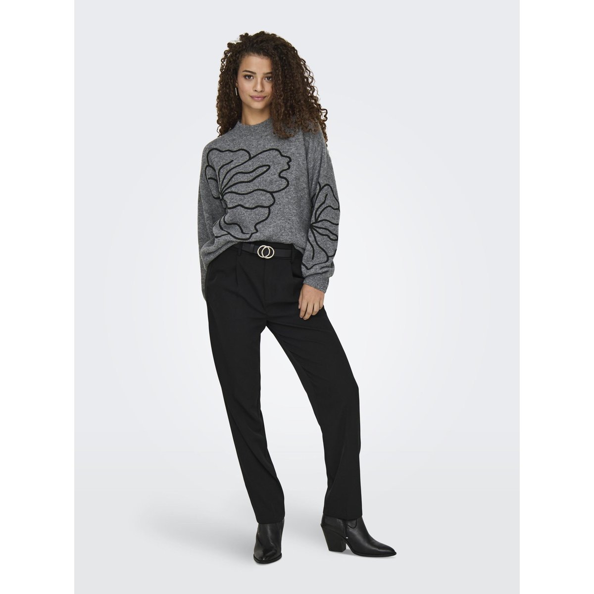 Pull En Maille dark grey melange 1, JDY