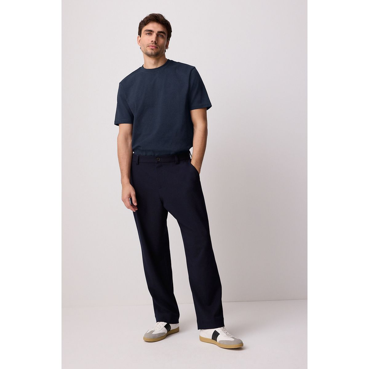 T-shirt habillé en tissu épais et doux bleu marine, NEXT