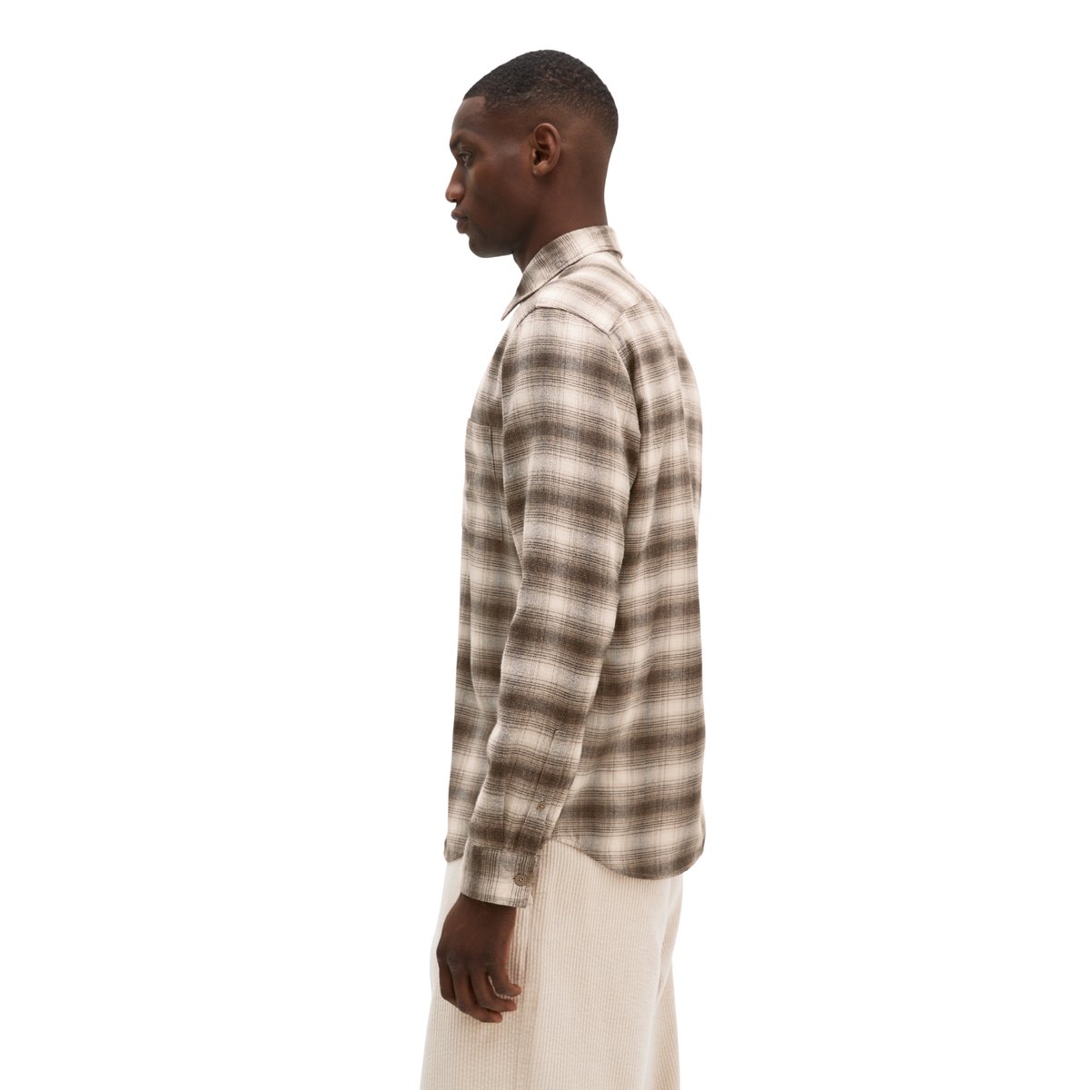 Chemise coupe classique en coton bio et lyocell marron, MARC O'POLO