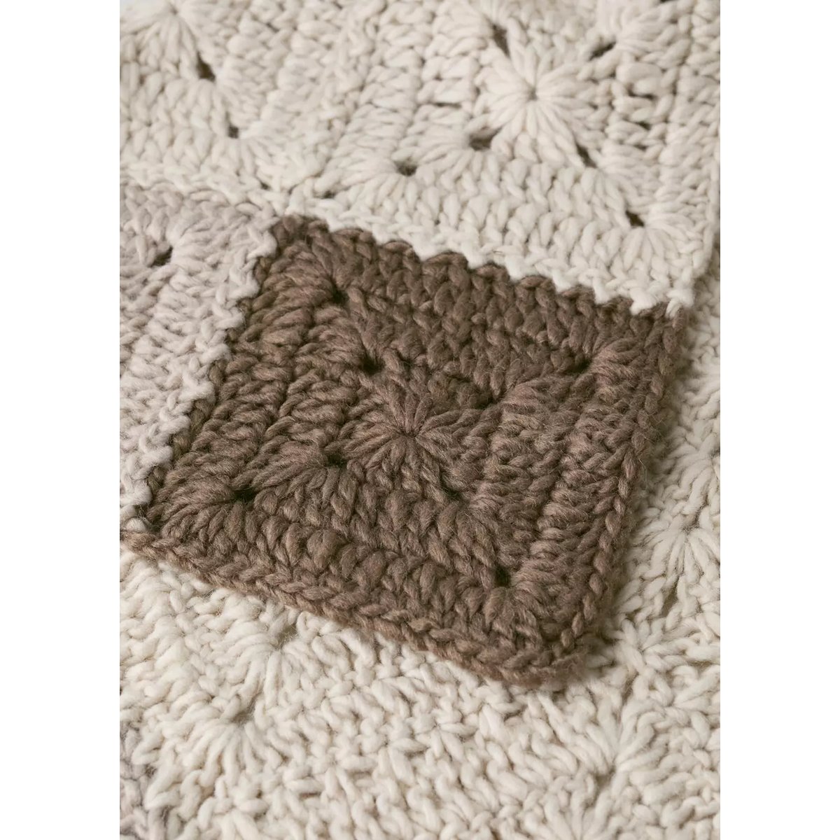 Couverture enfant crochet multicolore marron moyen, MANGO HOME