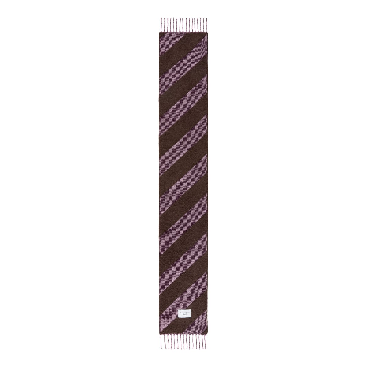 écharpe en laine avec des rayures en diagonale violet, MARC O’POLO DENIM