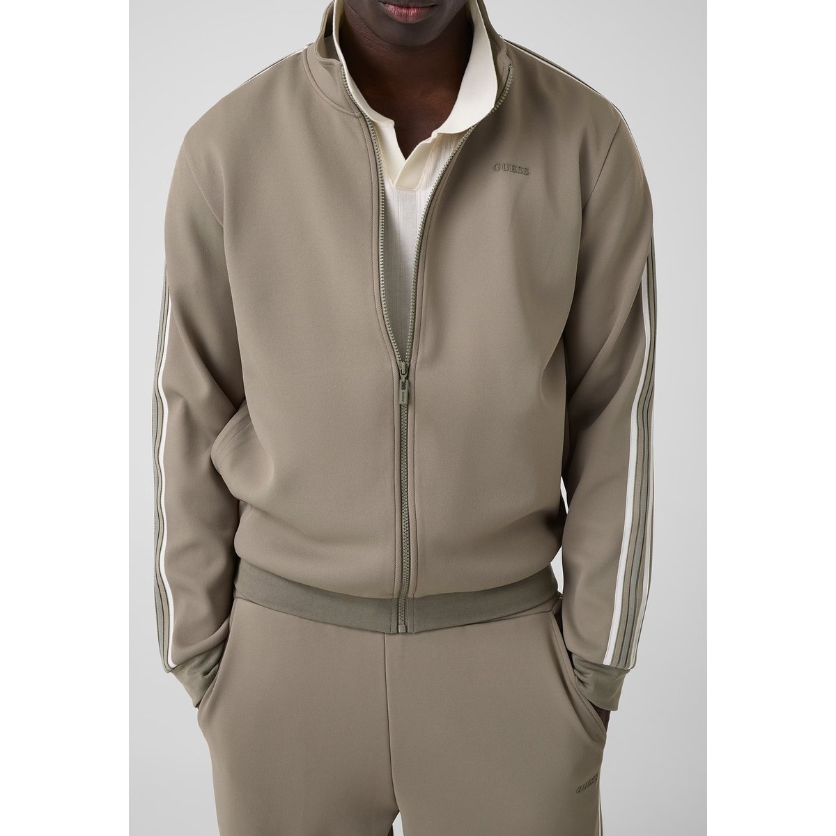 Sweatshirt Avec Bandes Latérales vert, GUESS