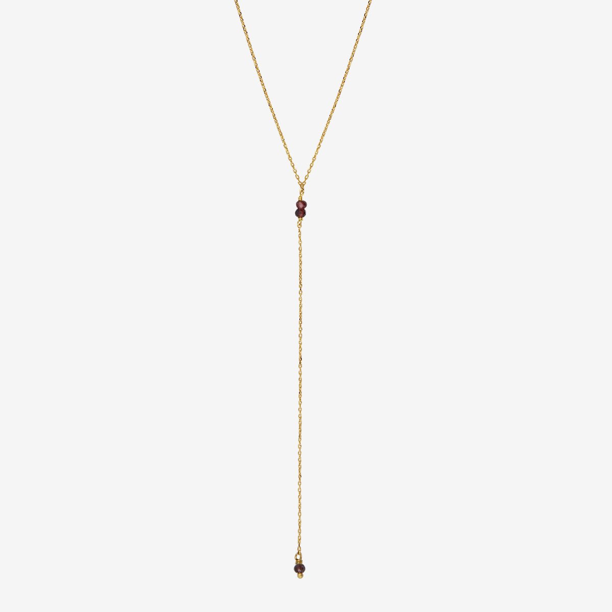 Collier cravate longue venus grenat rouge, CAROLINE NAJMAN