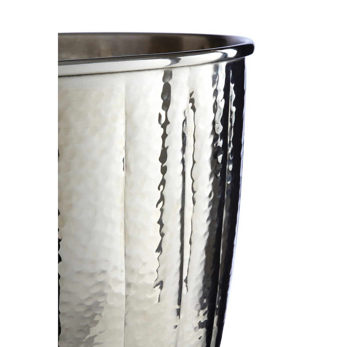 Waste Bin in Hammered Effect silver-coloured, SO'HOME