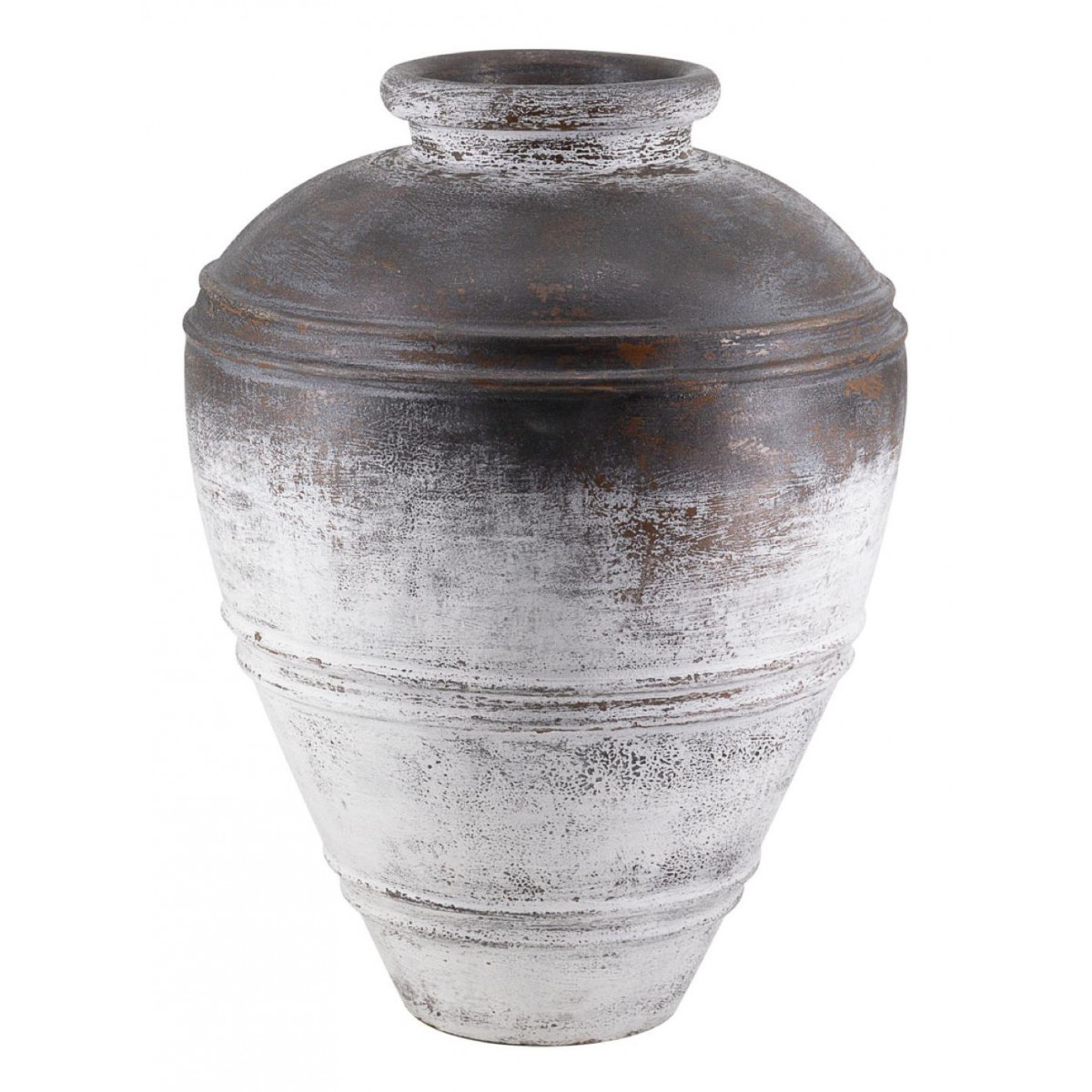 Vase argile gris, DECORATION D’AUTREFOIS