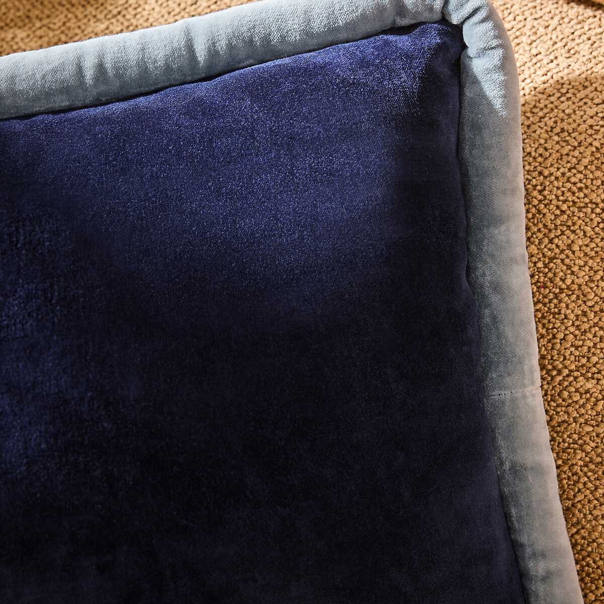 MADE.COM Huxley Cotton Velvet Filled Cushion chocolate, MADE